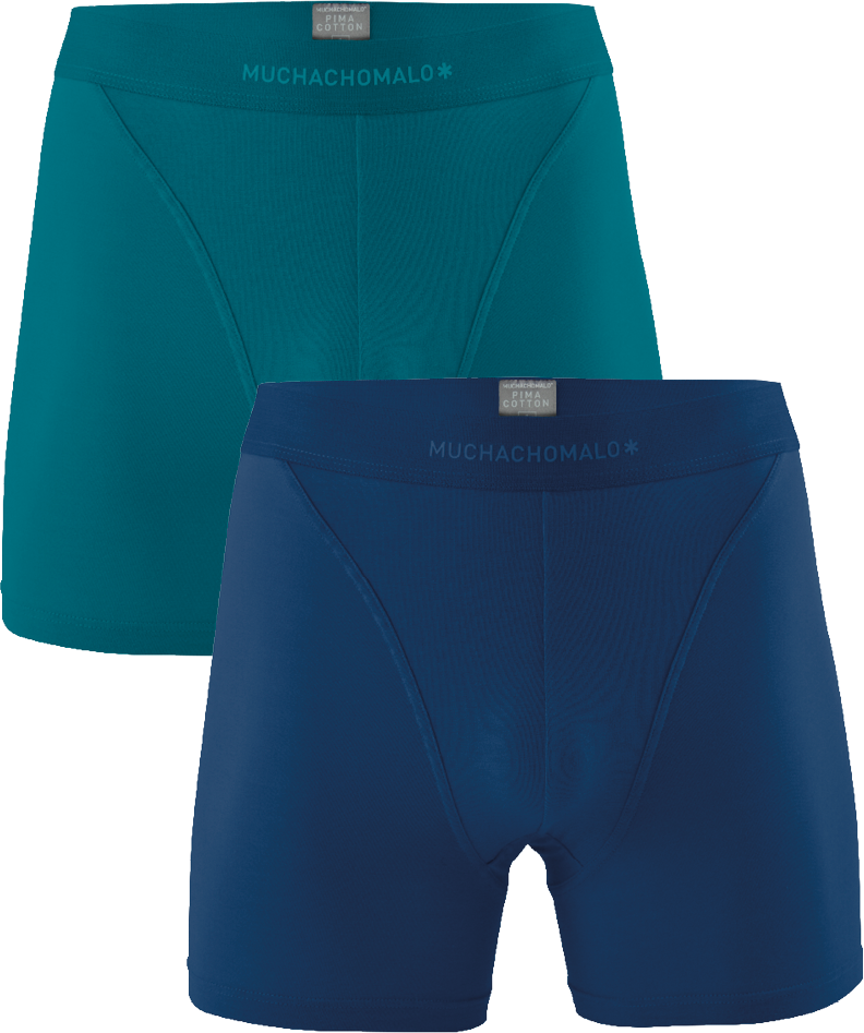 Muchachomalo Herren Pima Baumwolle Boxer Shorts - 2er Pack - Herren Unterwäsche