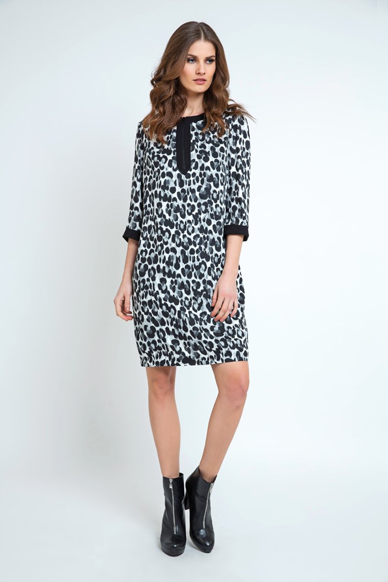 Thumbnail - Animal Print Sackkleid