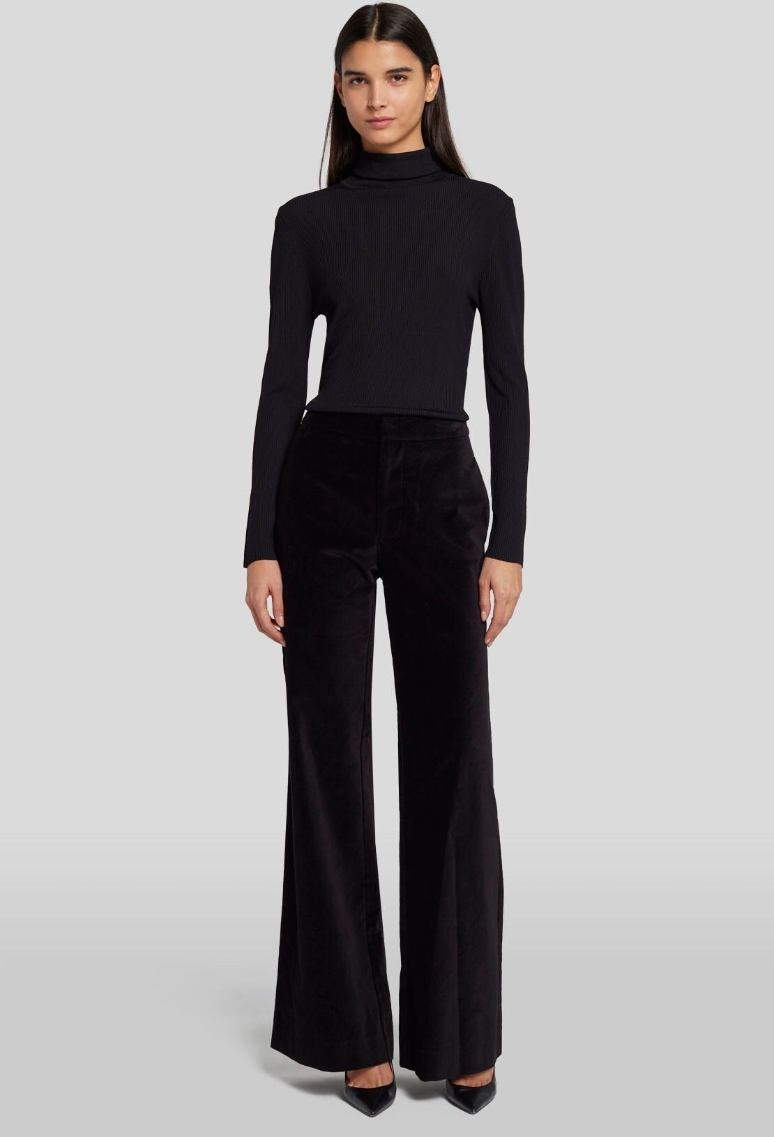 Damen Pants Tailored Modern Dojo Flare Fit