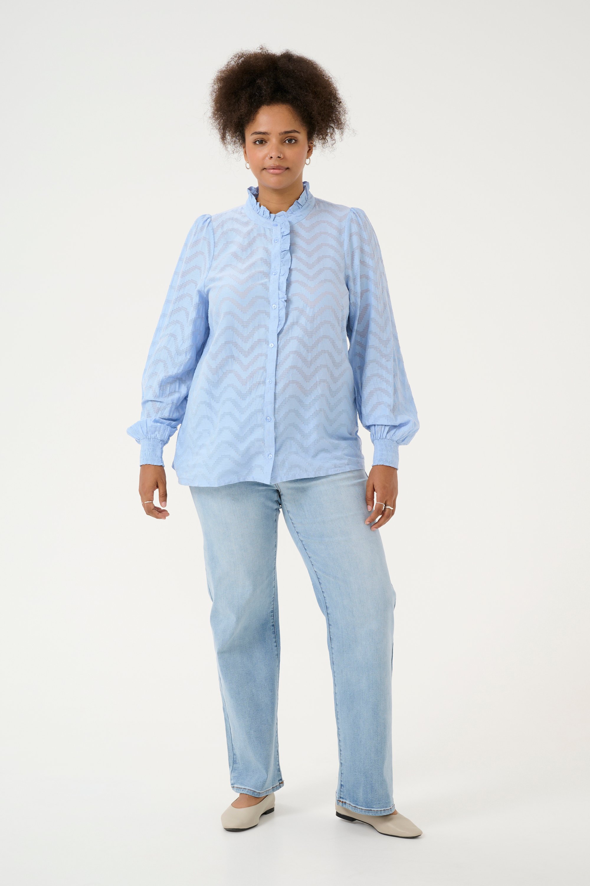 Thumbnail - Langarm - Hemd Regular fit Soft Chambray light blue