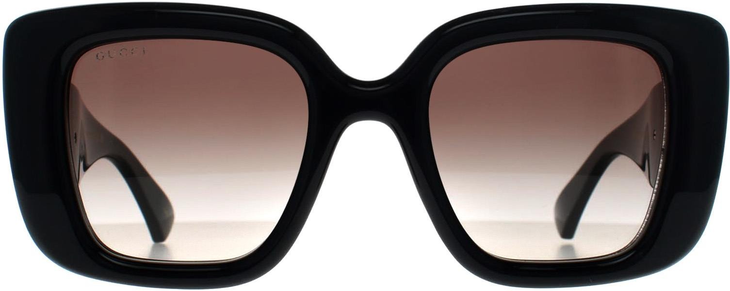 Thumbnail - Gucci Square Womens Glänzend Schwarz Grau Farbverlauf GG1975S