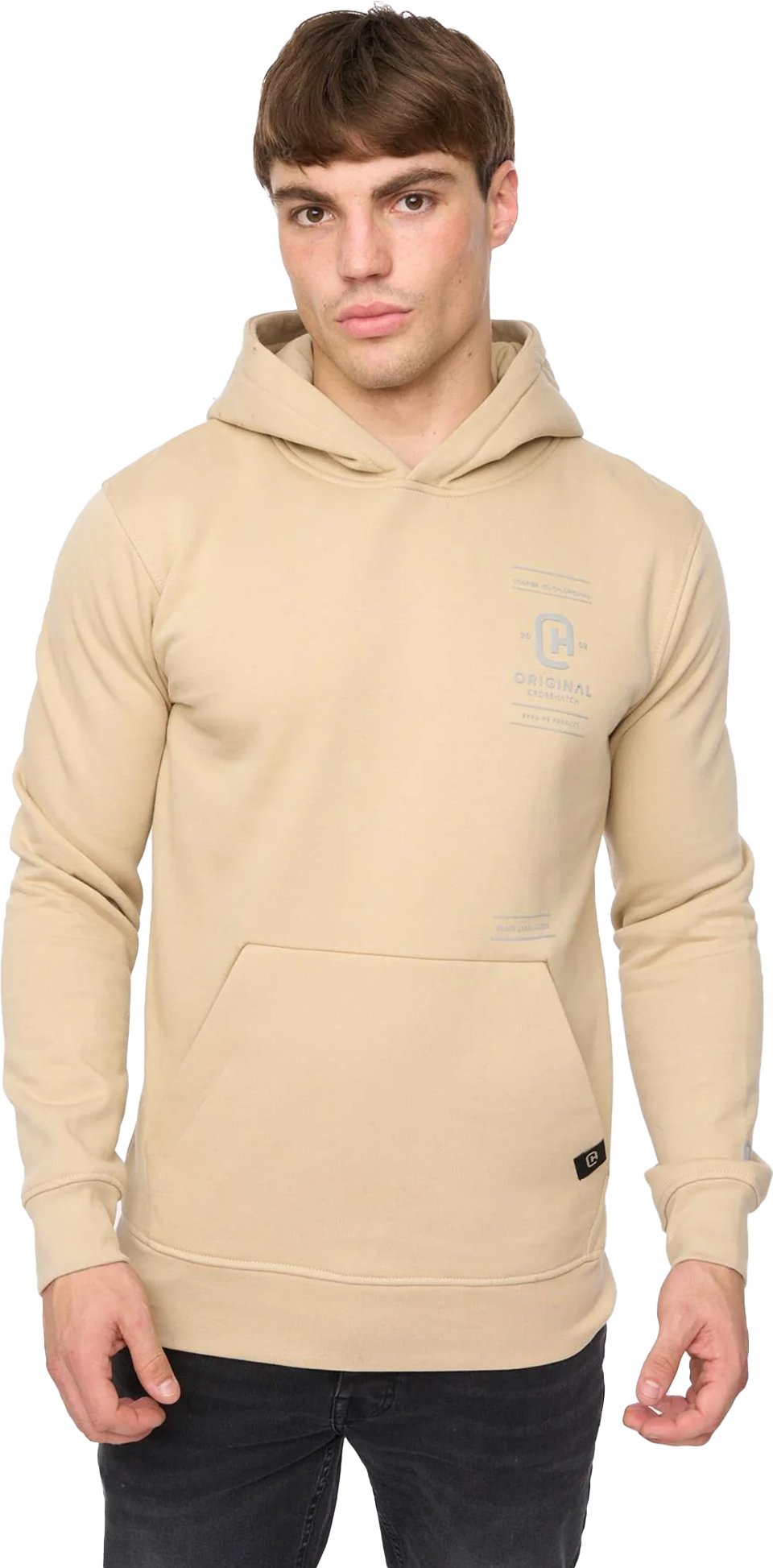 Crosshatch - "Jamolat" Kapuzenpullover für Herren (Steinfarben)