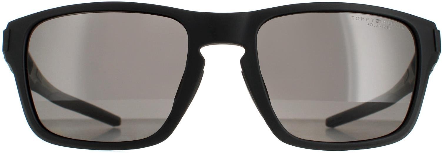 Thumbnail - Tommy Hilfiger Rectangle Herren Schwarz Grau Polarisiert TH 1952/S