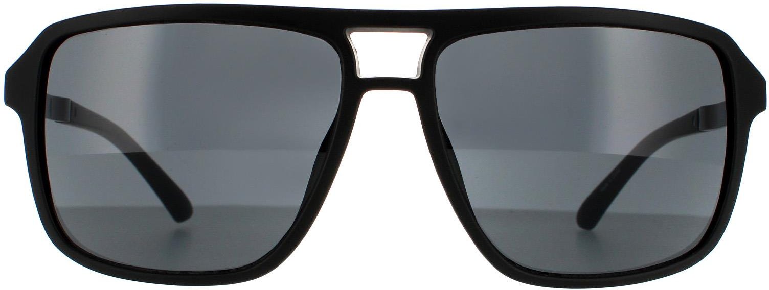Guess Square Unisex Matte Black Smoke Grey Sonnenbrille