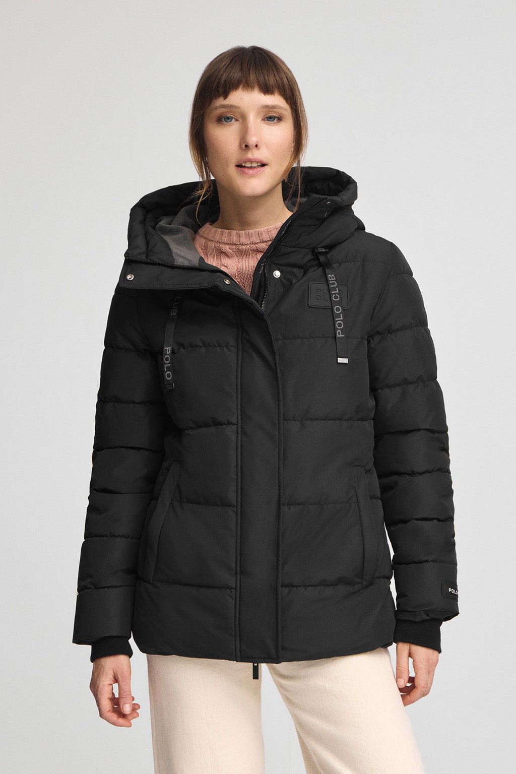 Jacke Iris schwarz mit Polo Club-Logo