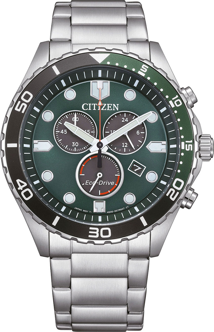 Citizen Of Sporty Aqua Herren Silberuhr AT2561-81X