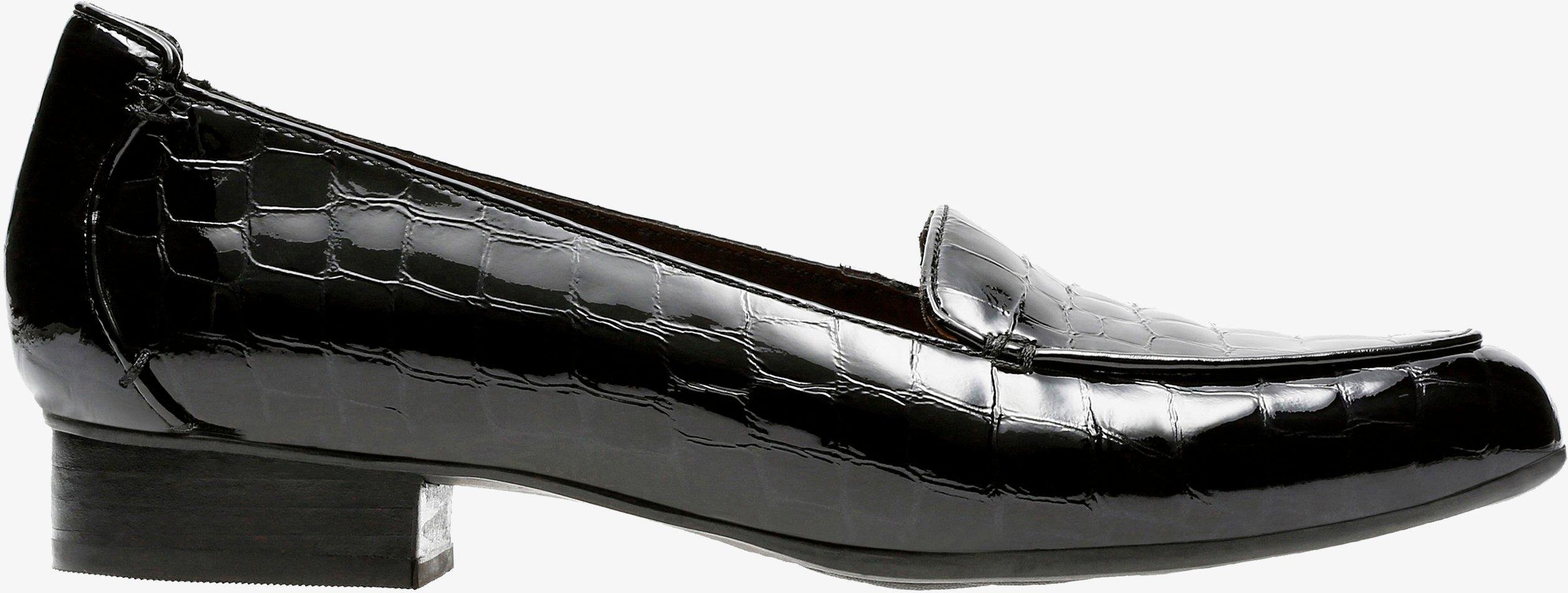 Keesha Luca Schwarz Lack/Krokodil Schuhe