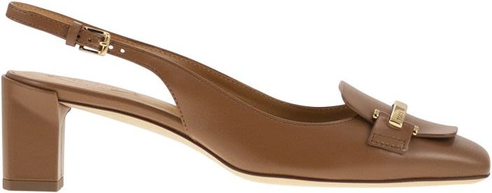Slingback Leder Dekolleté