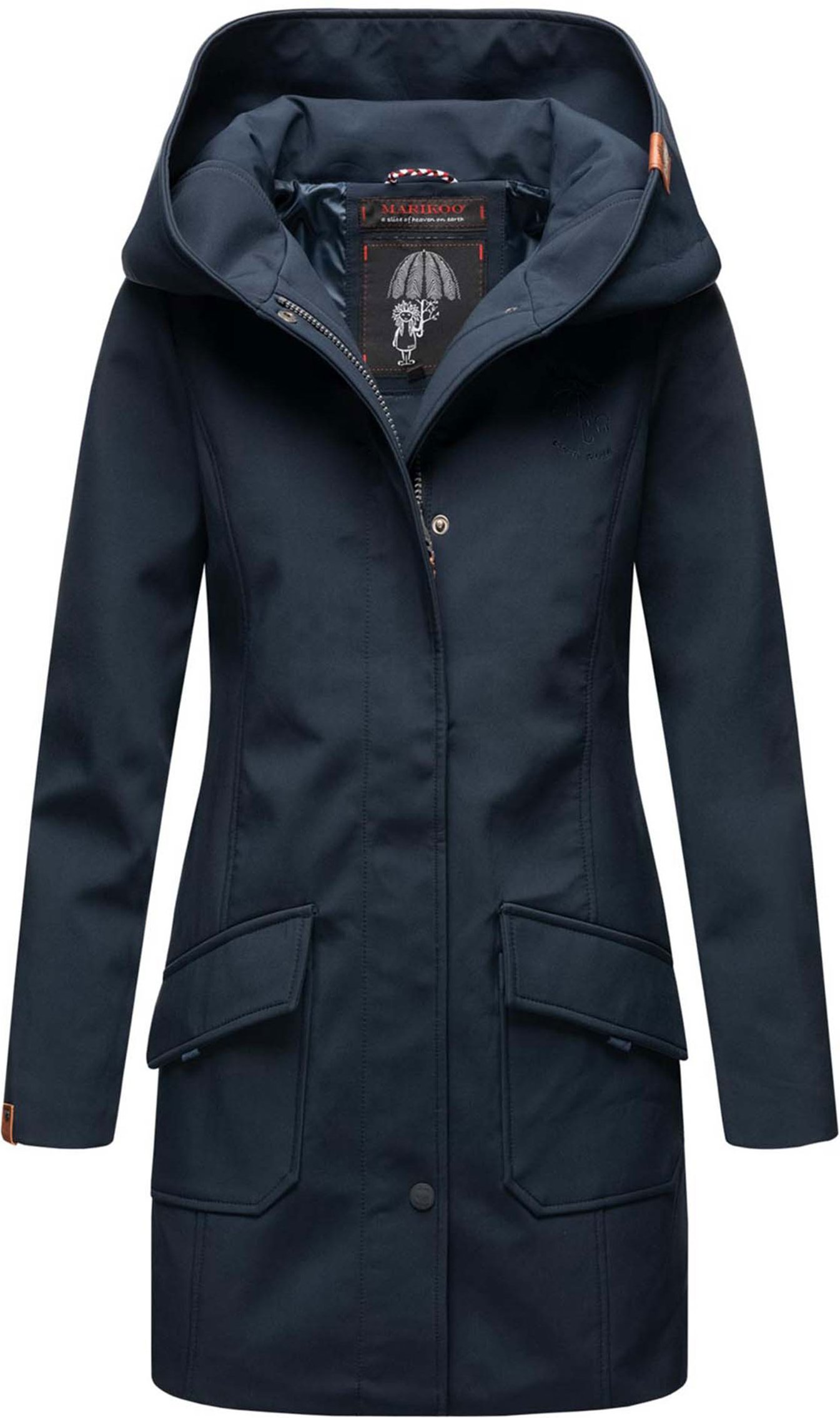 Marikoo Damen Softshelljacke – Mayleen, wasserabweisend mit Kapuze