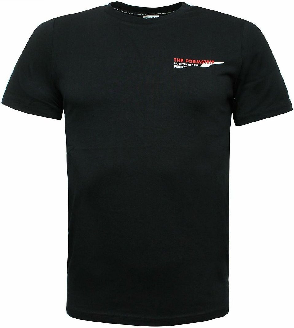 Puma Graphic Logo Kurzarm Crew Crew Neck Black Herren T-Shirt 597335 01