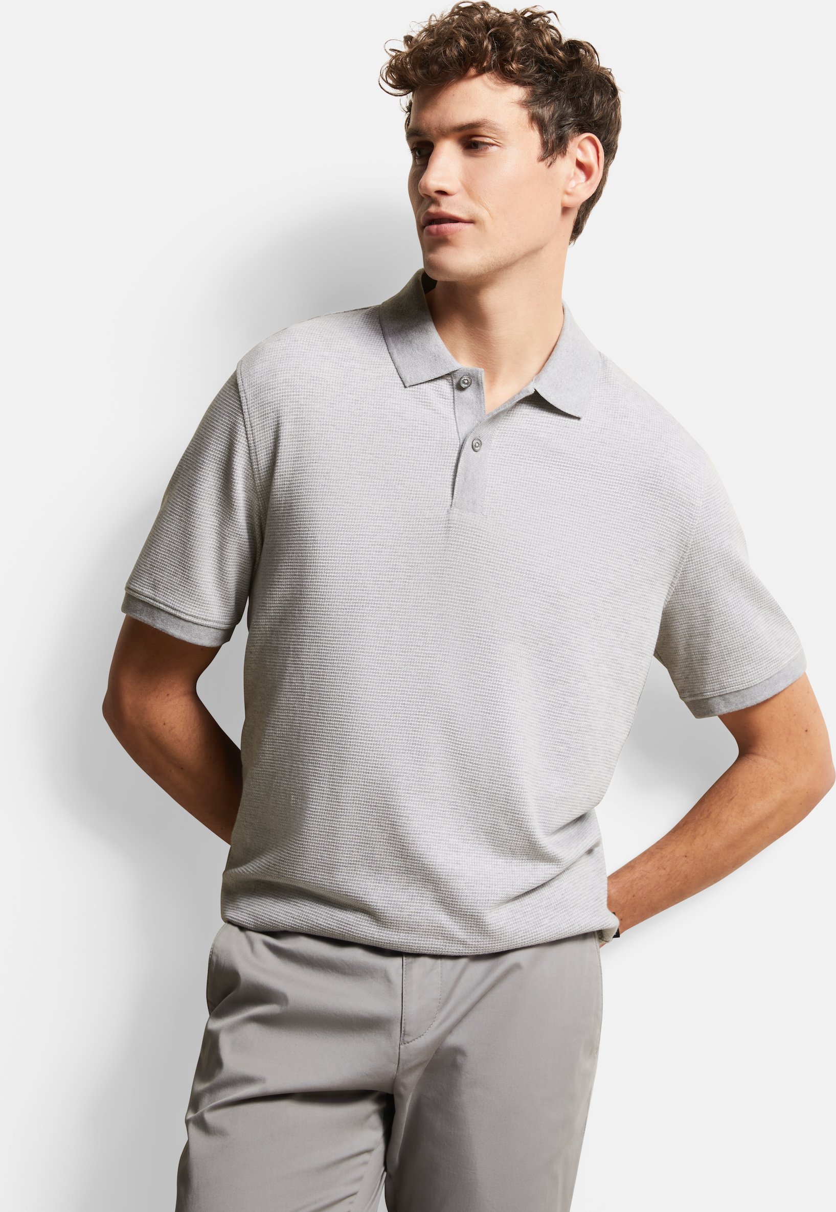 Bugatti Herren Polohemd in 2-tone-Optik