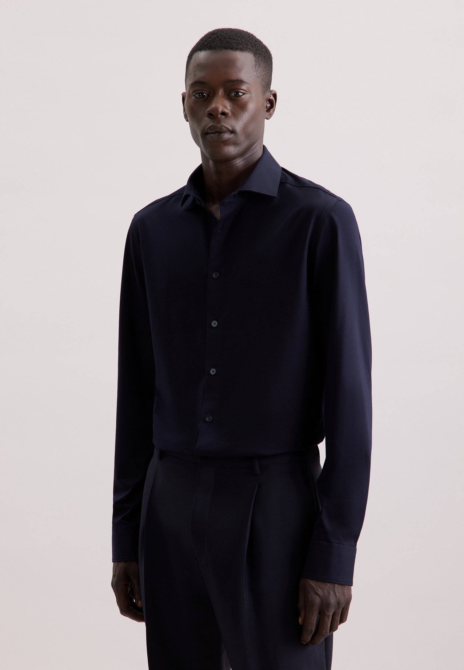 Jerseyhemd Herren Dunkelblau