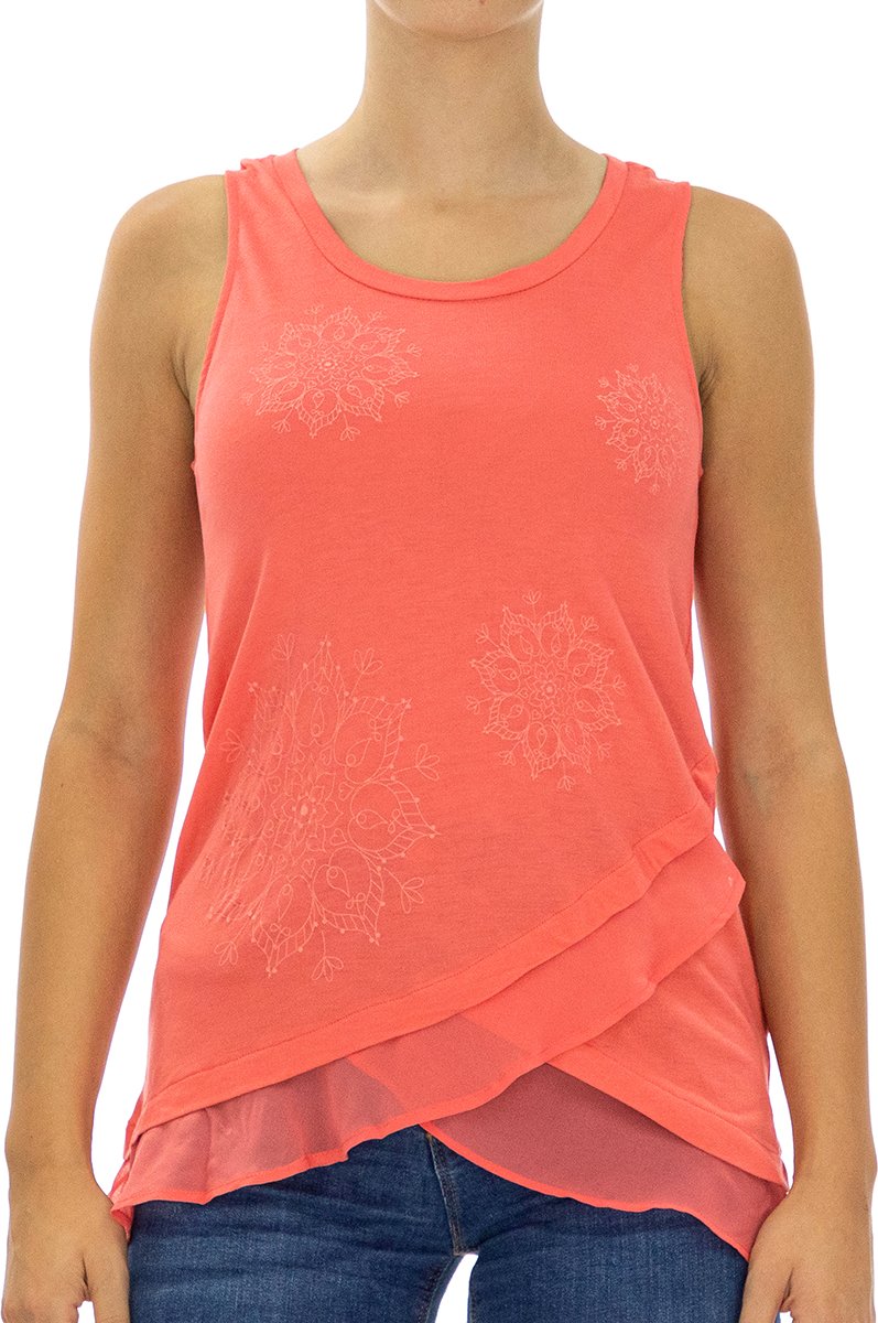 Weites Damen-Tank-Top mit Rundhalsausschnitt 73T2EX1