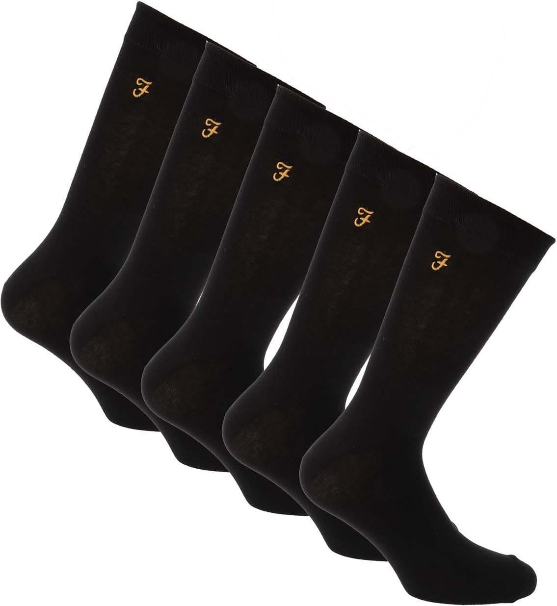 Farah - "Kinley" Kleid Socken für Herren (5er-Pack) (Schwarz)