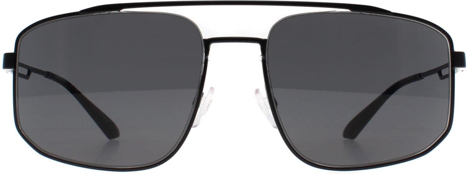 Emporio Armani Aviator Mens Matte Schwarz Dunkelgrau EA2139