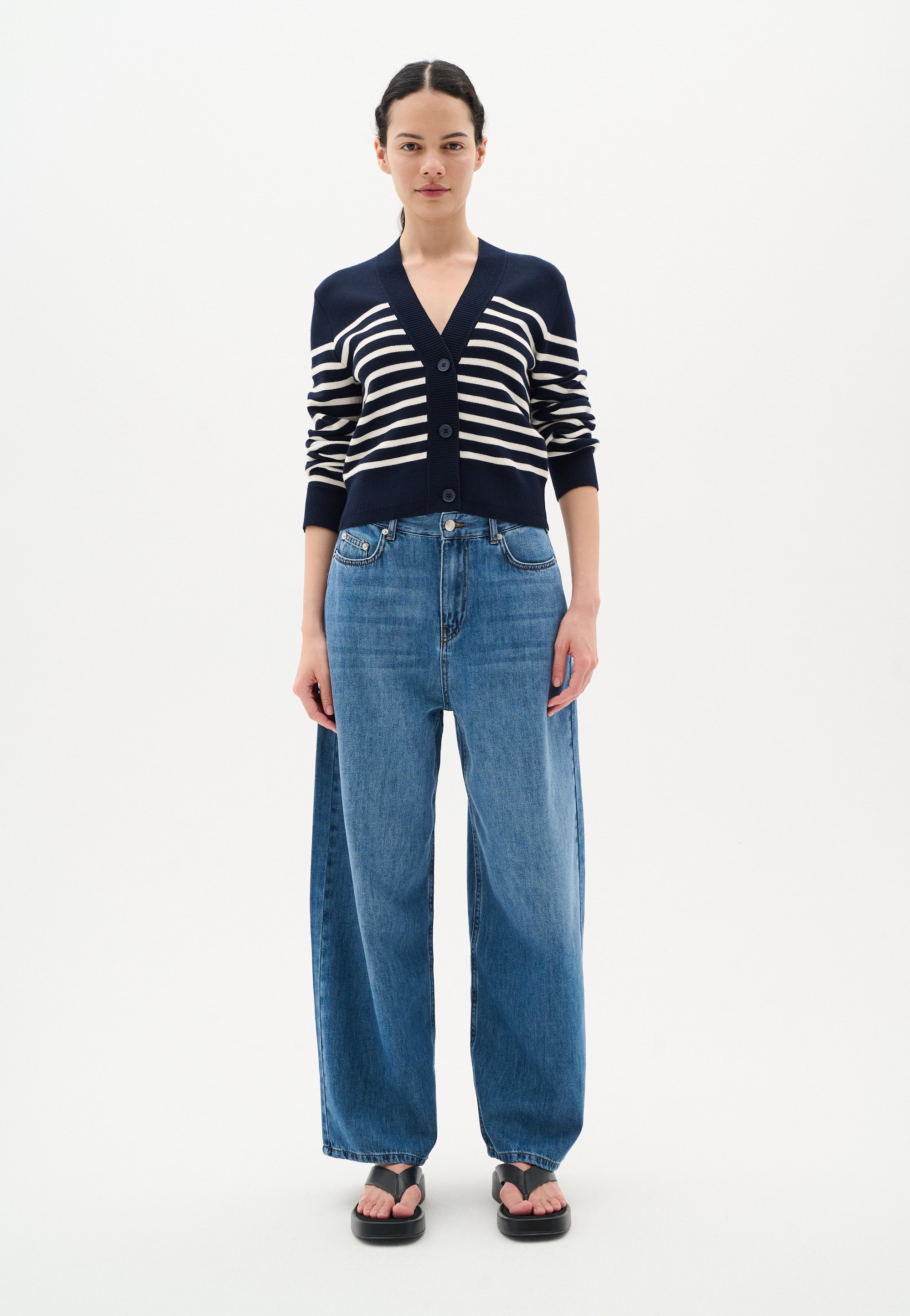 Jeans Boyfriend fit Washed Denim blue