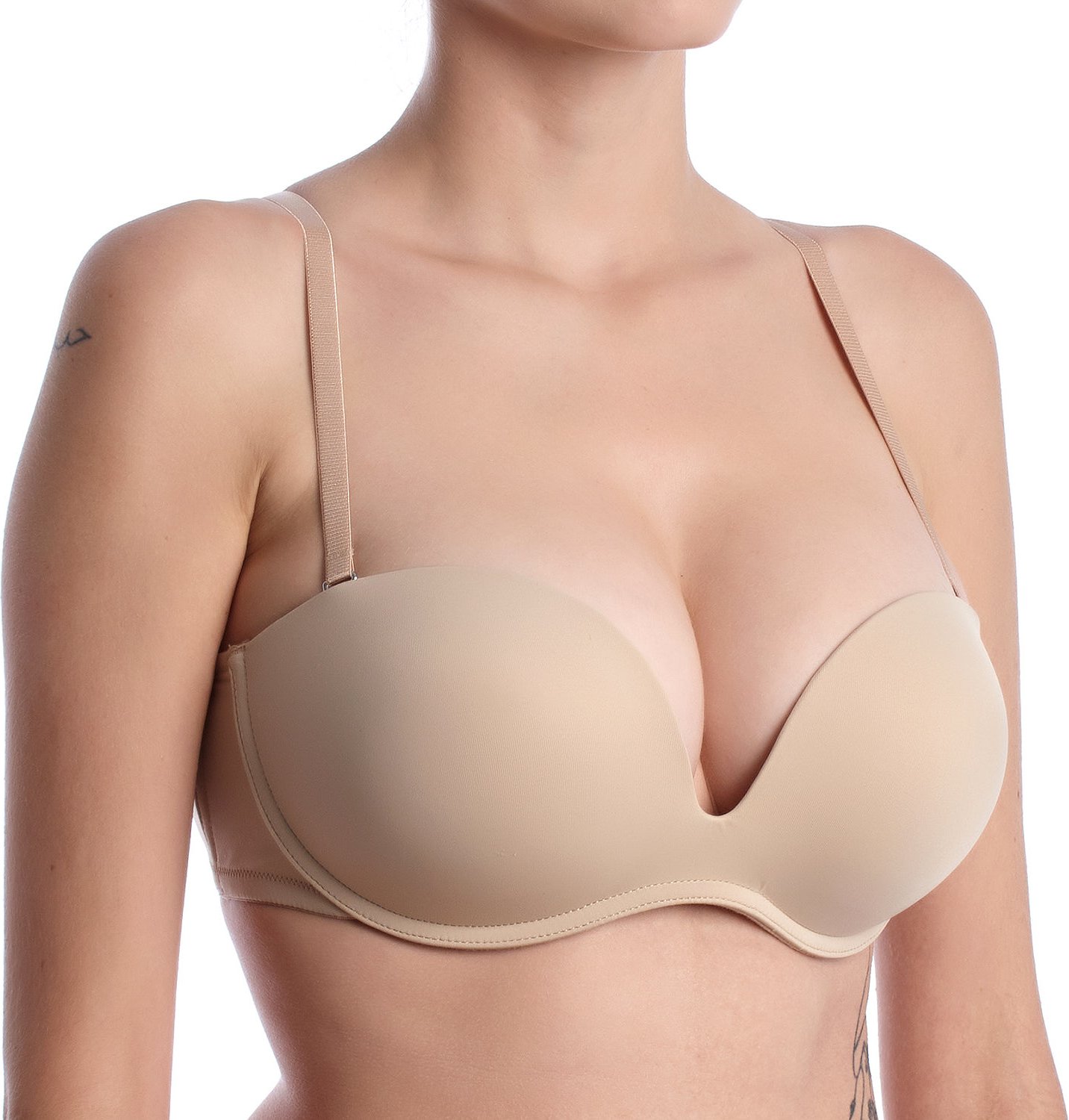 FREEPLUS Damen Push-Up-BH ohne Bügel