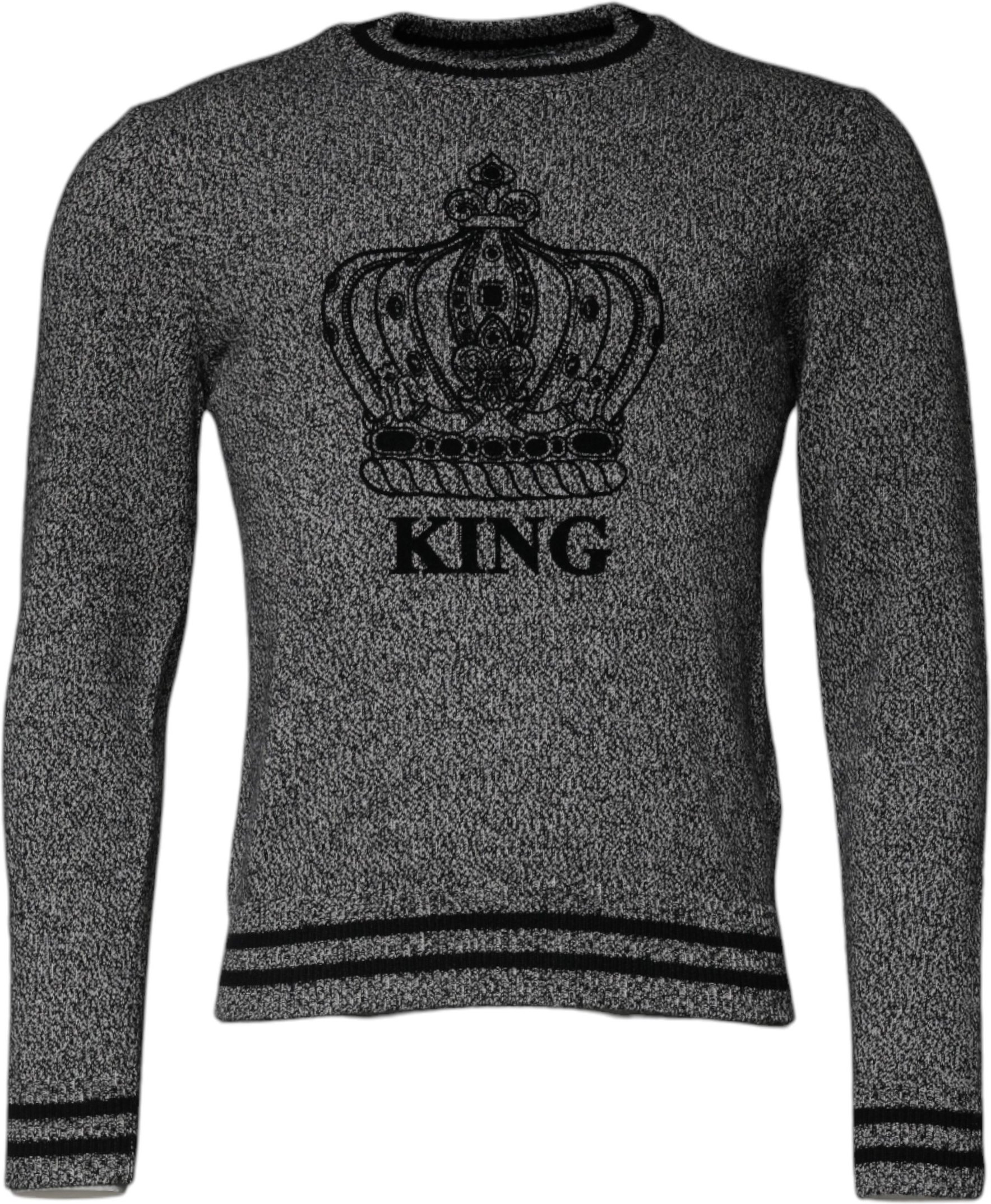 Königskronen-Print-Pullover