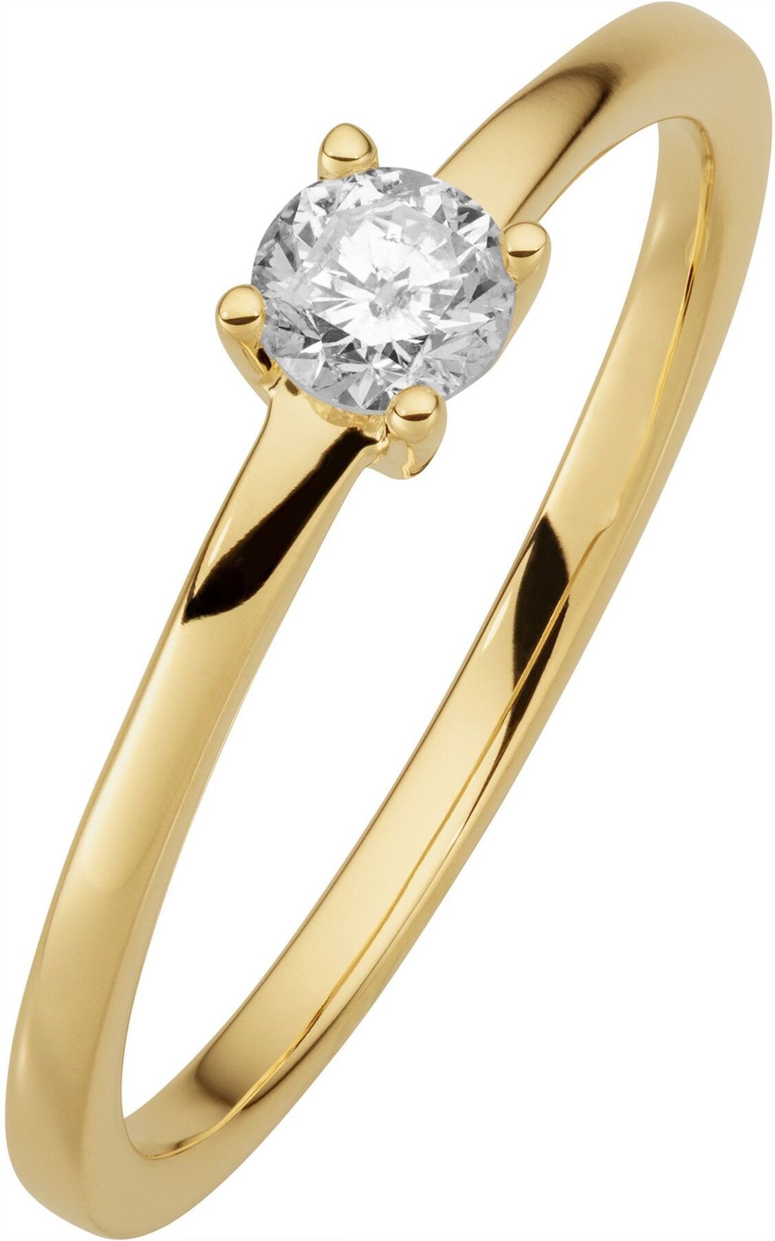Orolino Ring 585/- Gelbgold glanz 1 Brill. 0,25ct. H/P2