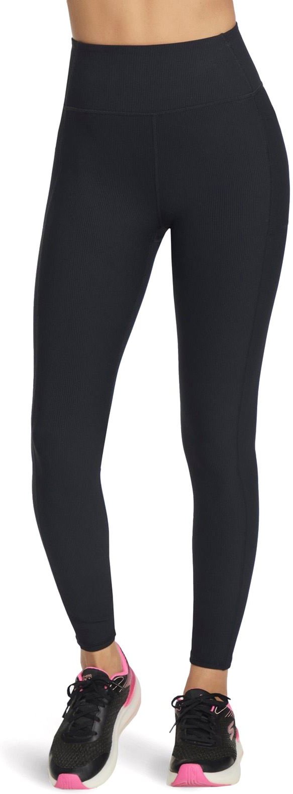 Skechers Performance GOFLEX Rib Nylon Damen Sportleggings in Schwarz