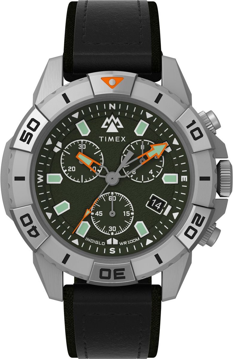 Timex Ridge Chrono Herren Schwarz Uhr TW2W16100