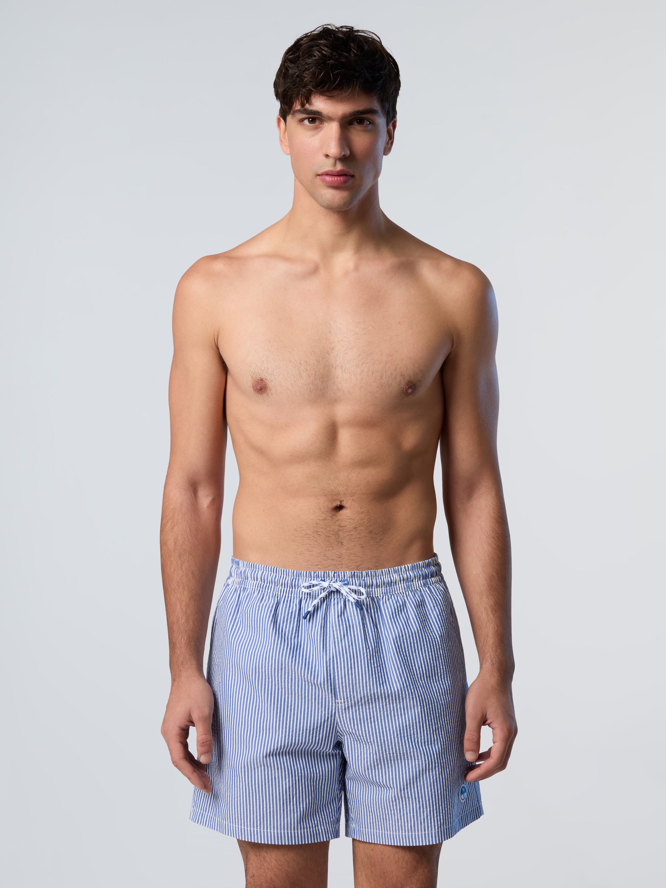 Thumbnail - North Sails Badeshorts Gestreifter Seersucker