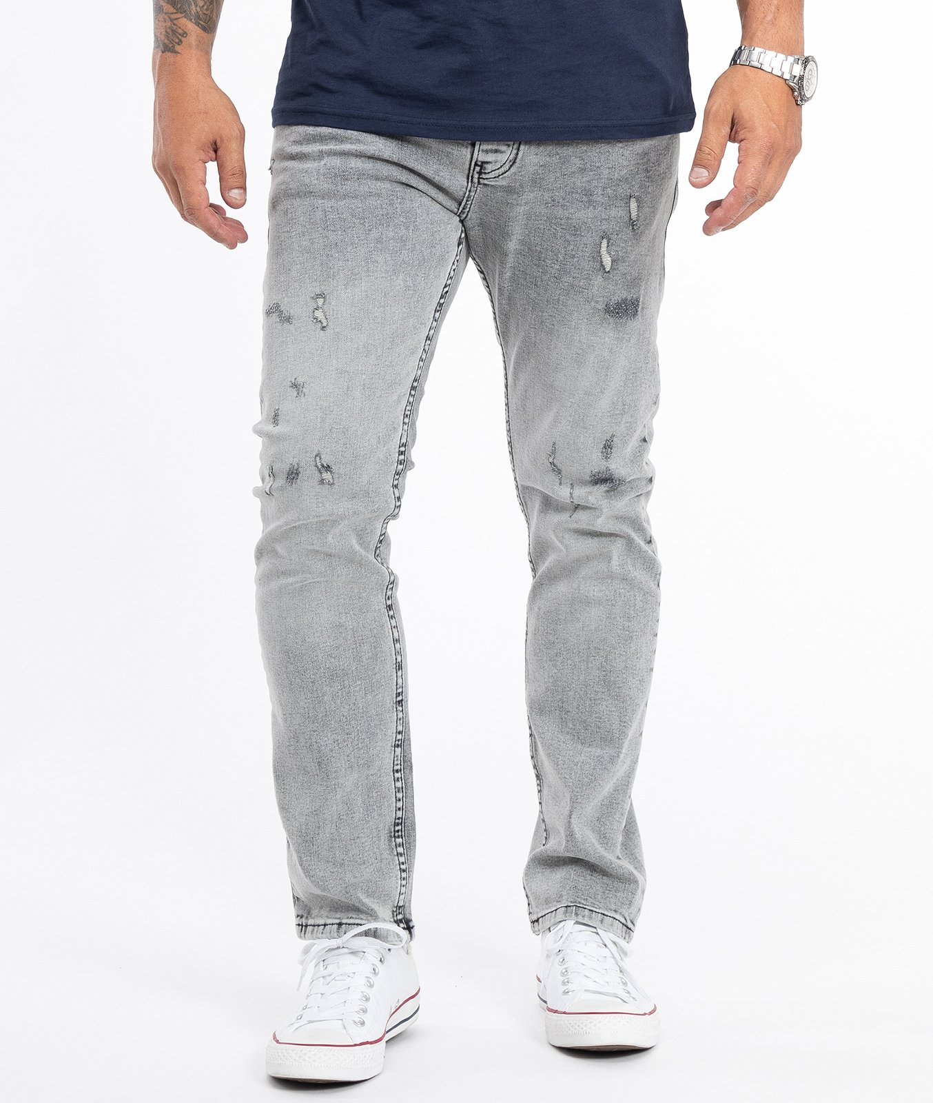 Rock Creek Jeans Straight Leg Grau