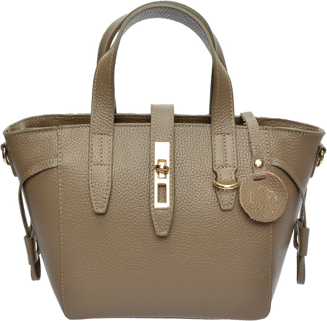 Luisa Vannini Beiger Lederhandtasche