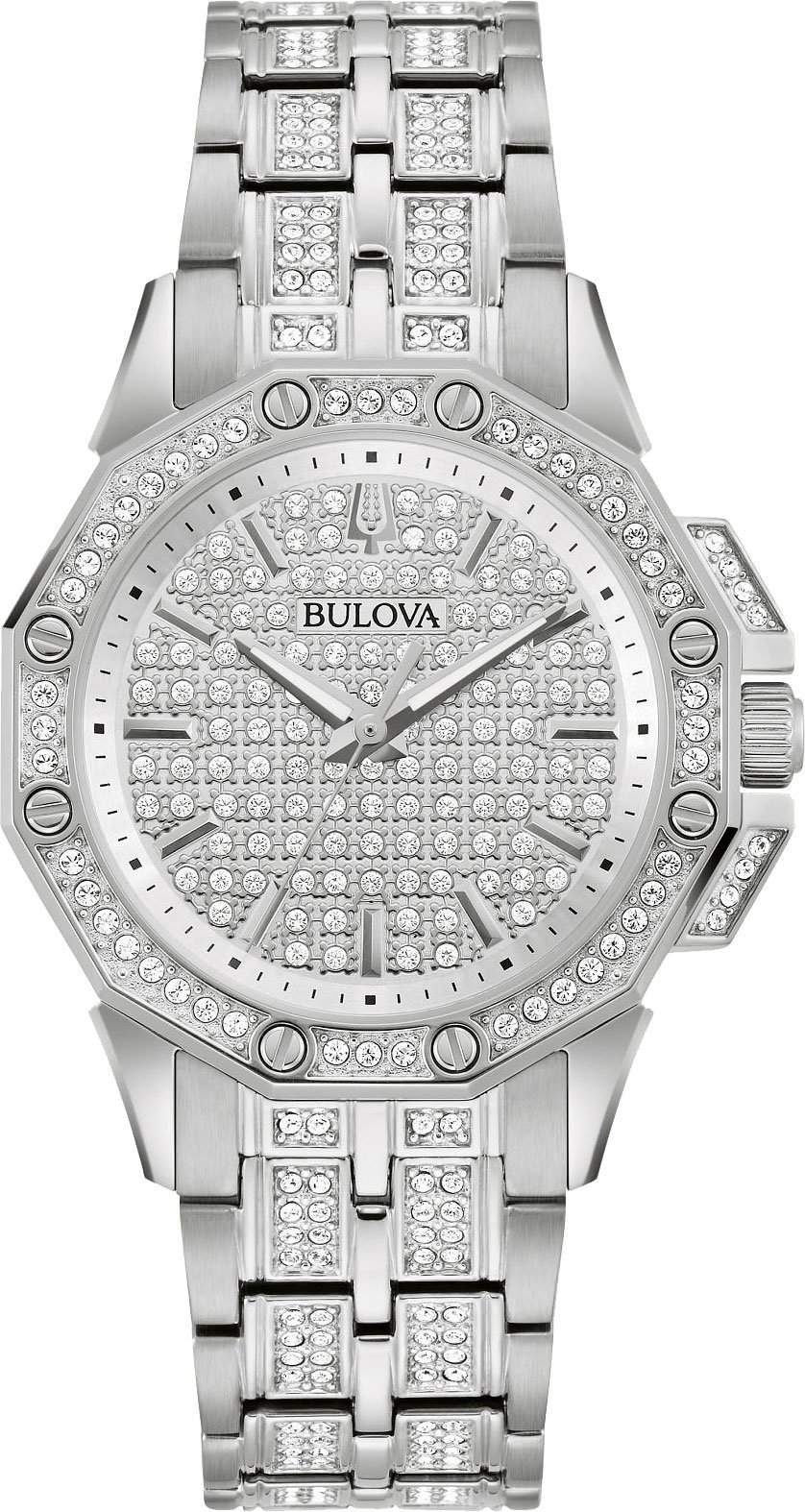 Bulova Octava Damen Silber Uhr 96L305