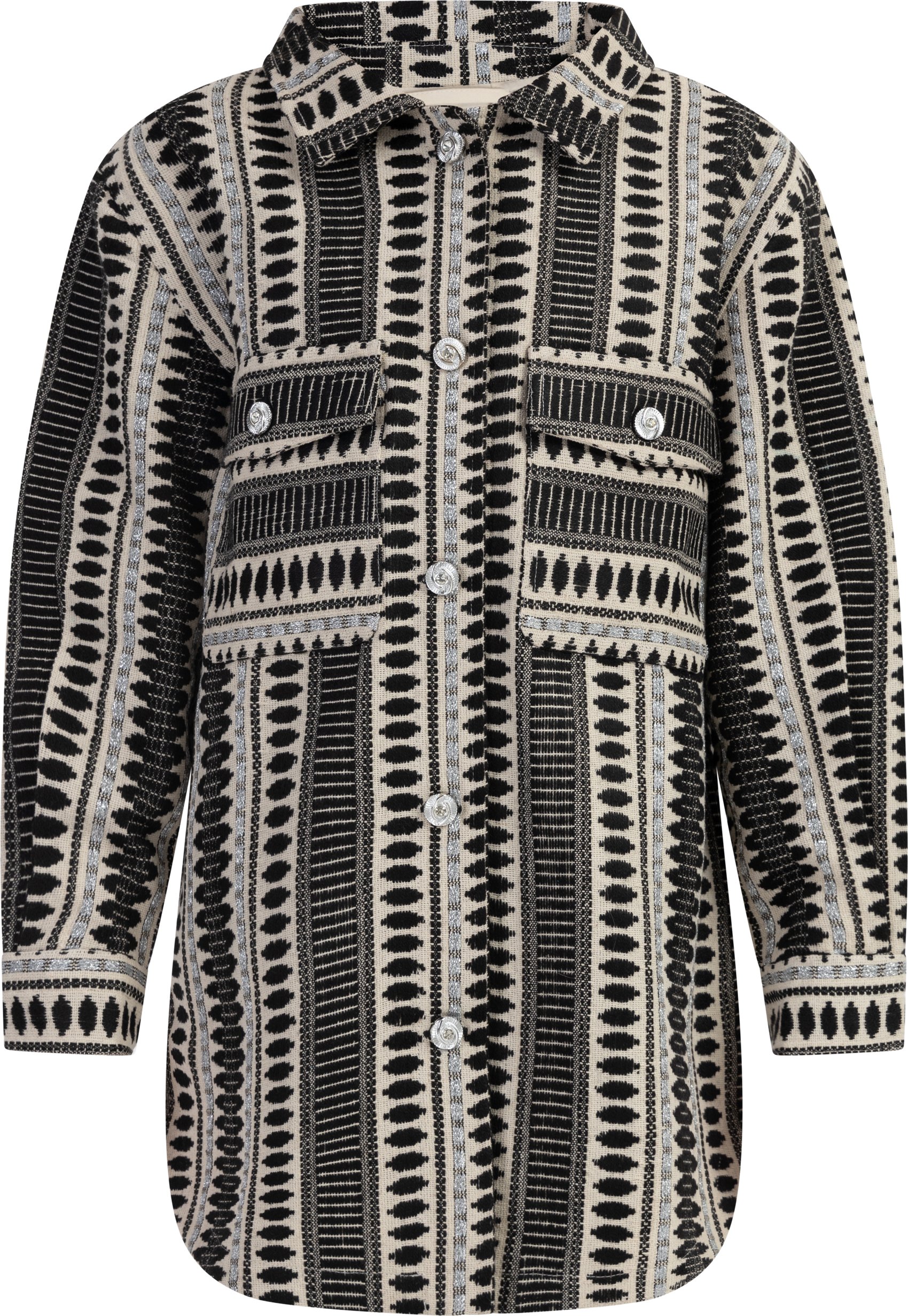 Thumbnail - IZIA Hemdjacke Mädchen schwarz-wollweiß