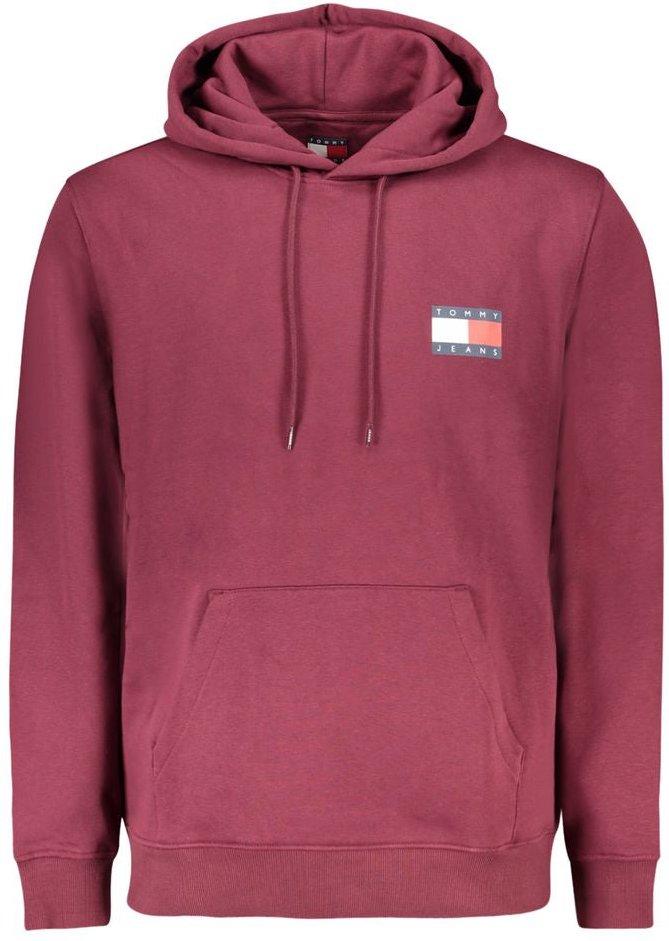 Tommy Hilfiger Rotes Baumwoll-Herren-Sweatshirt mit Kapuze