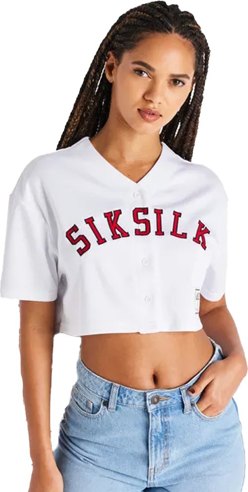 SikSilk - Trikot für Damen - Baseball (Weiß)