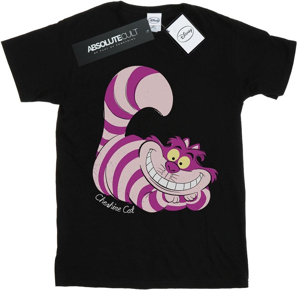 Disney - "Alice In Wonderland Cheshire Cat" T-Shirt für Mädchen (Schwarz)