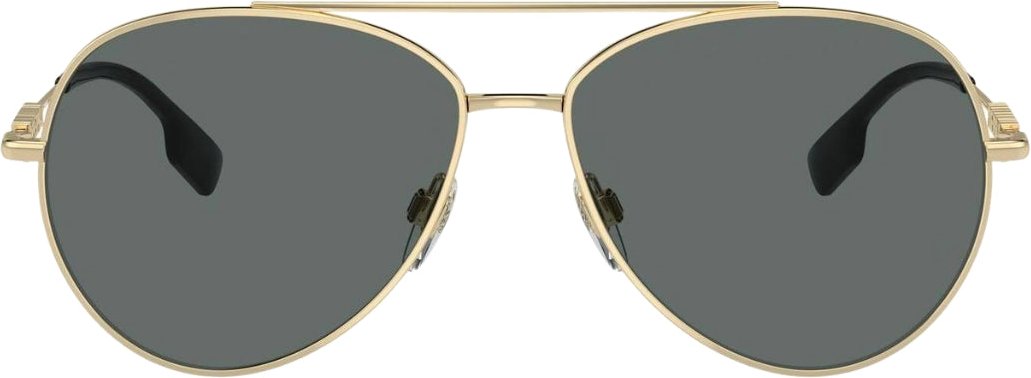 Burberry - Sonnenbrille Mit Dunkelgrauen Gläsern Und Goldenen Gläsern