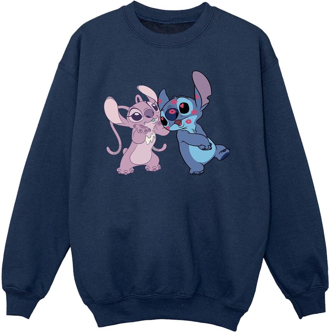 Disney Lilo & Stitch Kisses Sweatshirt für Mädchen (Marineblau)