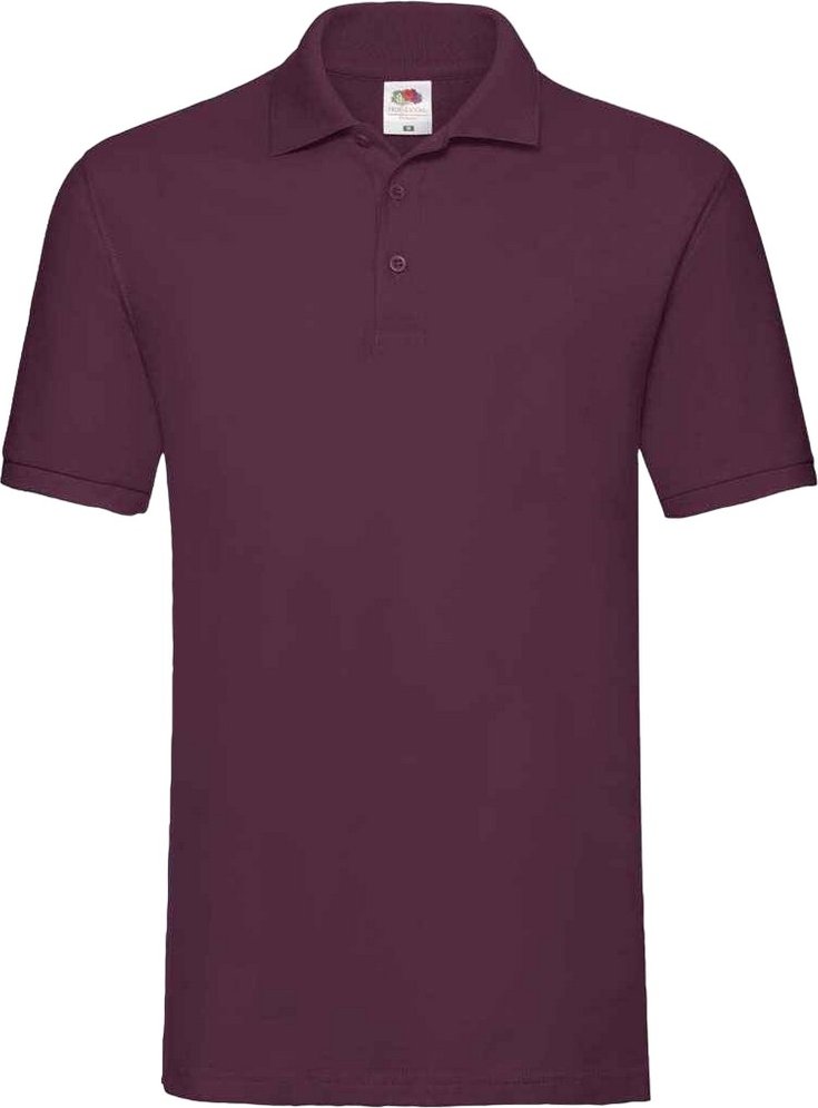 Fruit of the Loom Herren Premium Baumwolle Pique Polo Shirt (Burgunderrot)