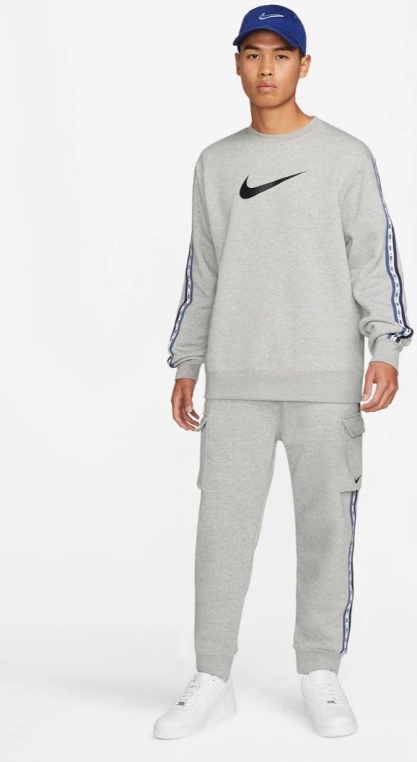 Nike Herren Fleece Sportswear Crew Neck Trainingsanzug in Grau