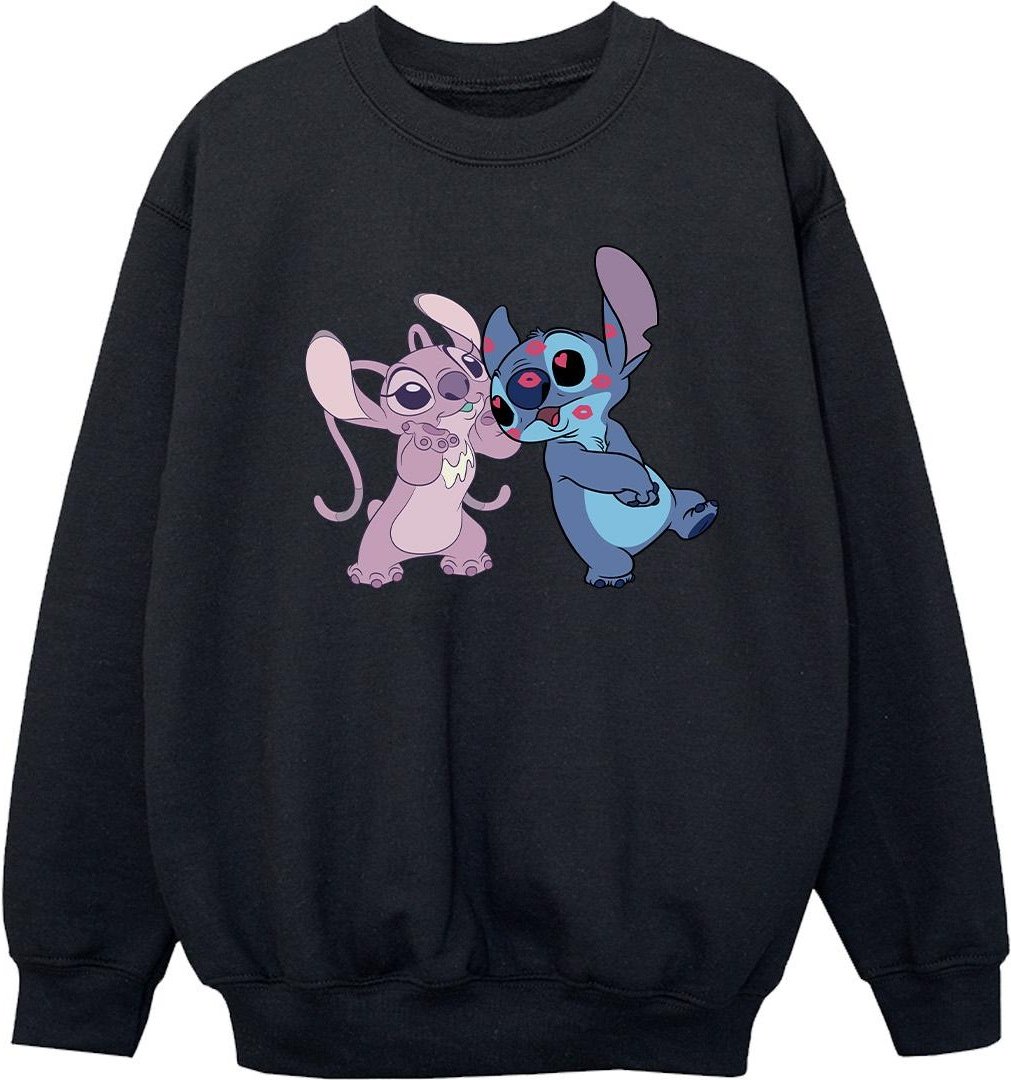 Disney Lilo & Stitch Kisses Sweatshirt für Mädchen (Schwarz)