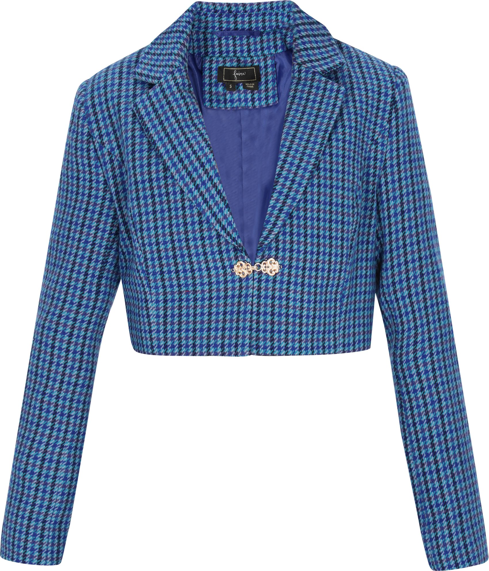 Faina Jacke Frauen blau mehrfarbig