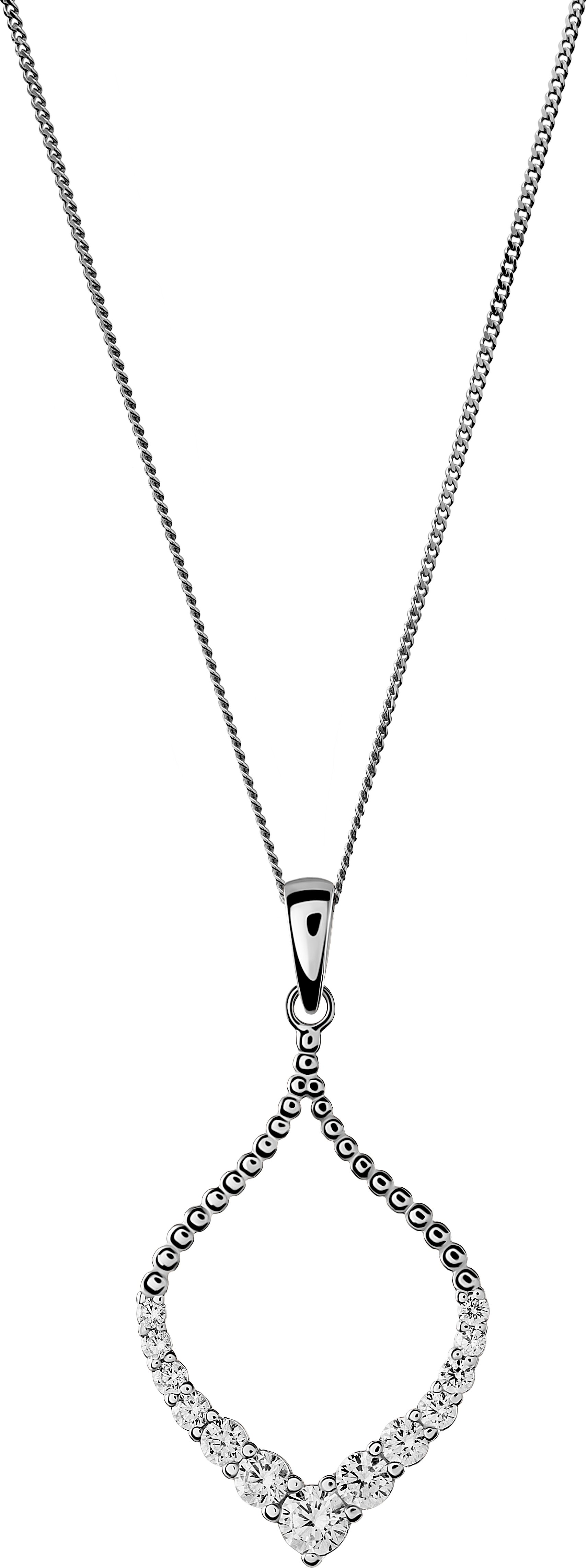 Orphelia 'Grace' Damenkette mit Anhänger aus 925er Sterlingsilber – Silber ZH-7493