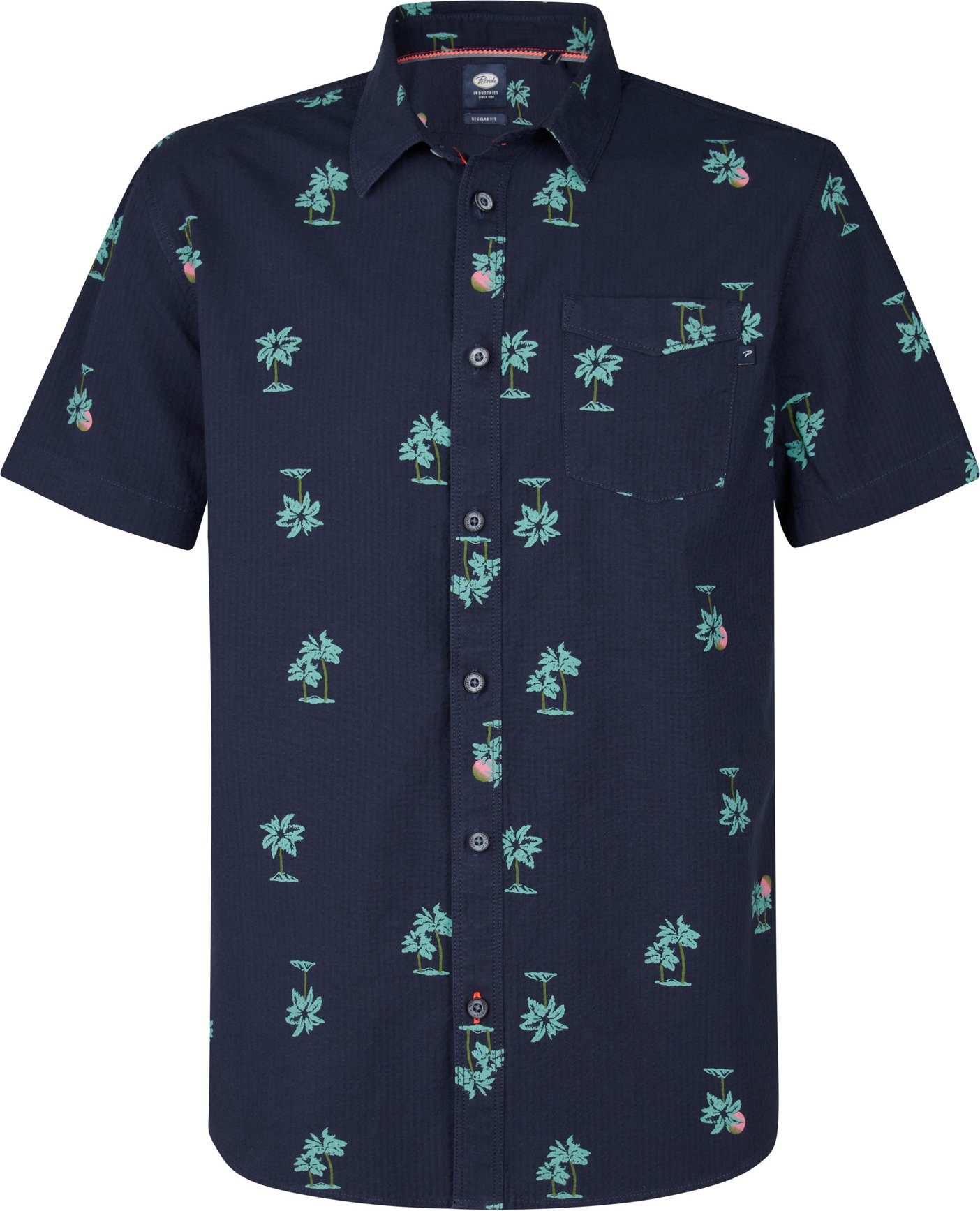 Petrol Industries - Hemd mit Allover-Muster Coralshore Herren - Blau