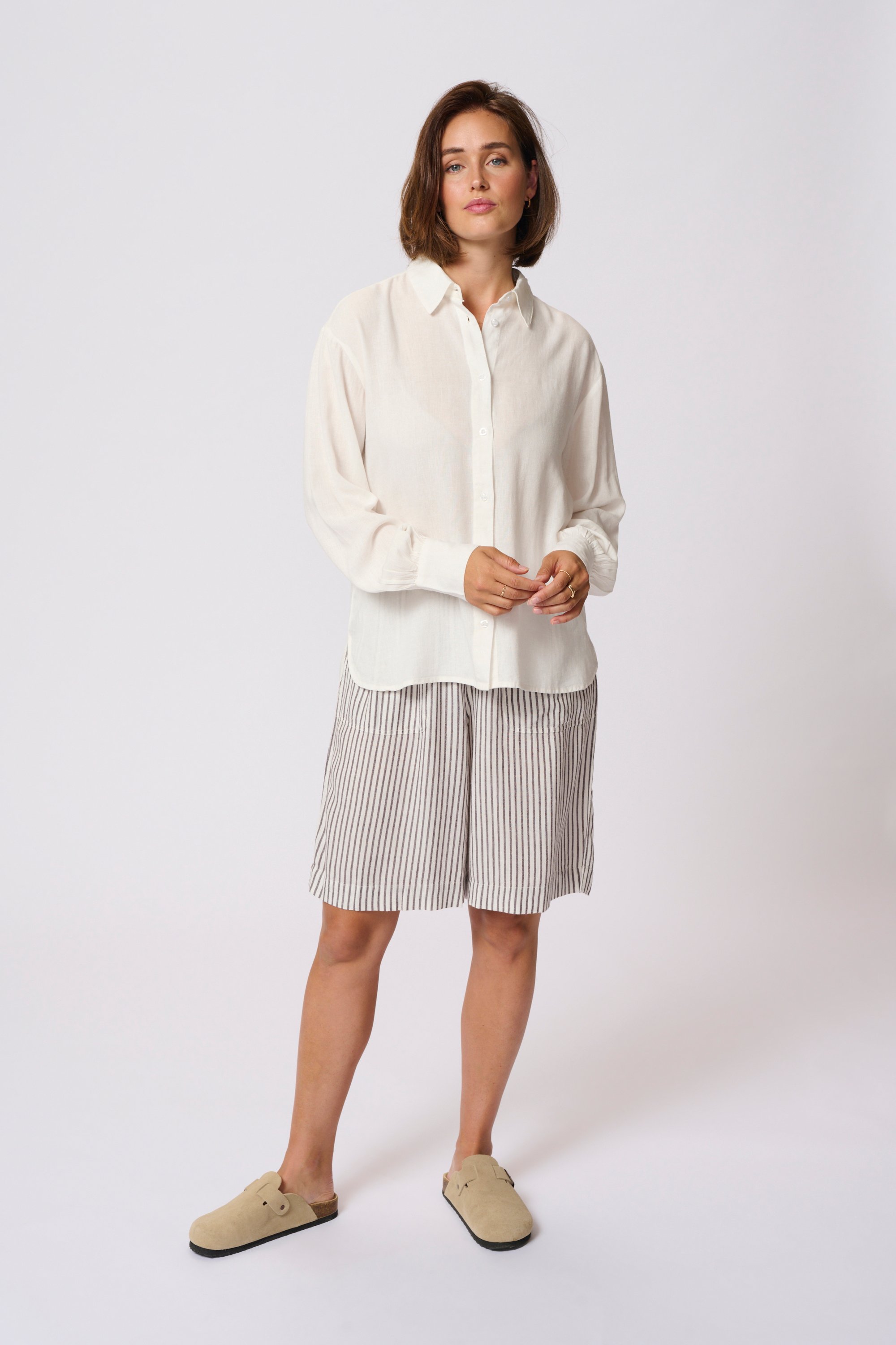 Langarm - Hemd Loose fit Chalk white