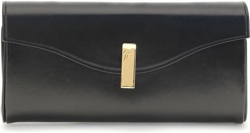 Elegante schwarze Lederbörse