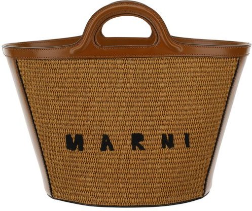 Braune Baumwoll-Schultertasche