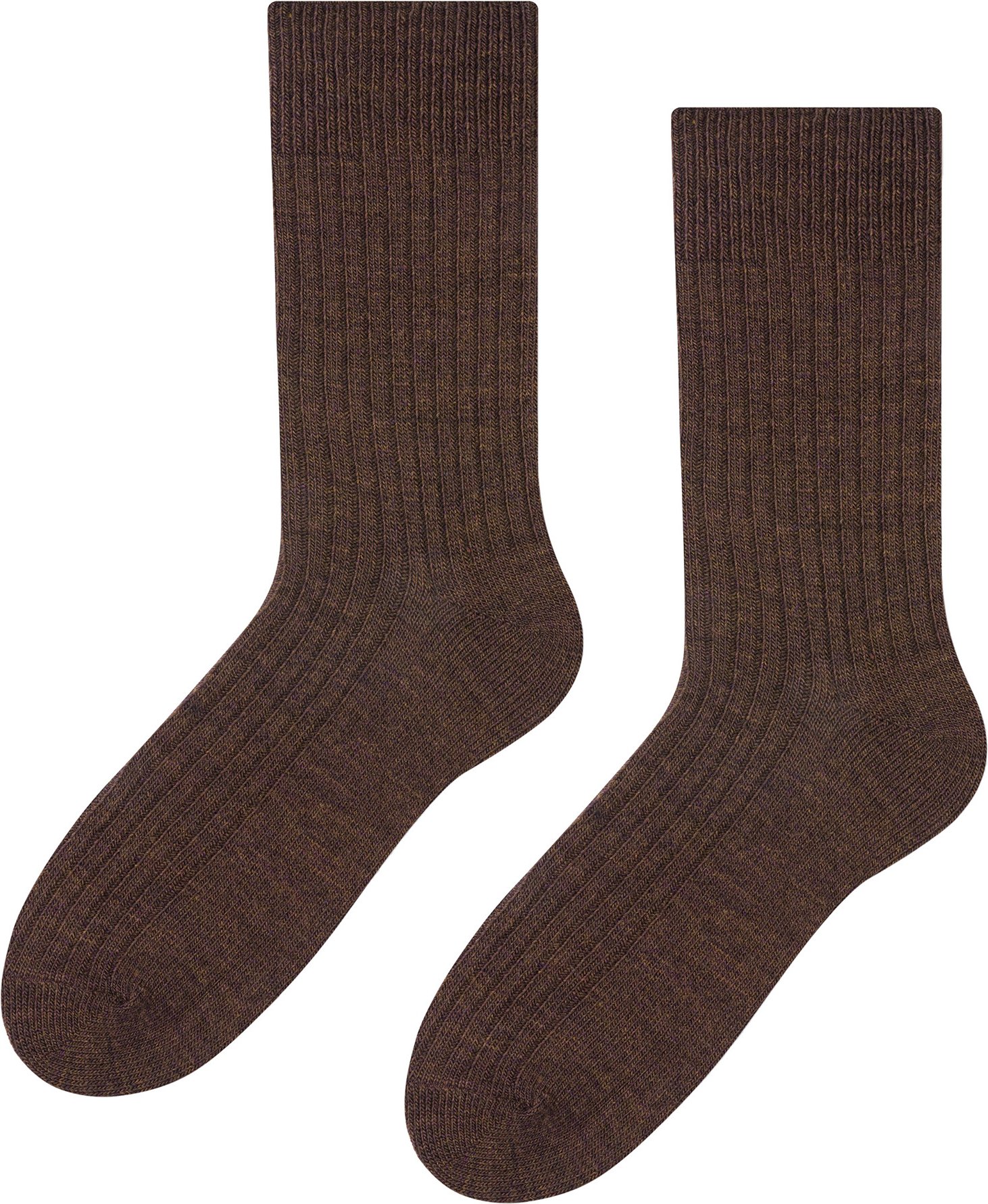 Thumbnail - Herren Alpaka Wolle Socken für Winter | Steven | Gestrickte Crew Boot Socken - Braun