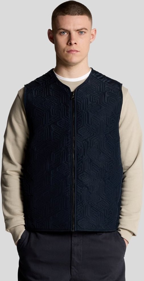 Lyle & Scott Emblem Steppweste - Marineblau