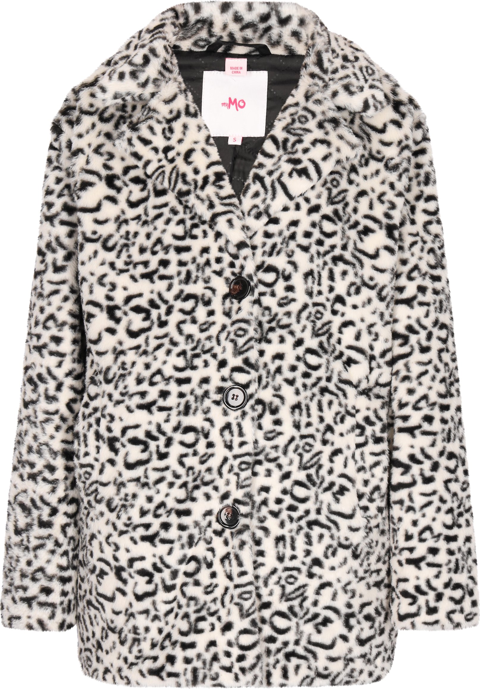 Mymo Mantel Damen weiss schwarz