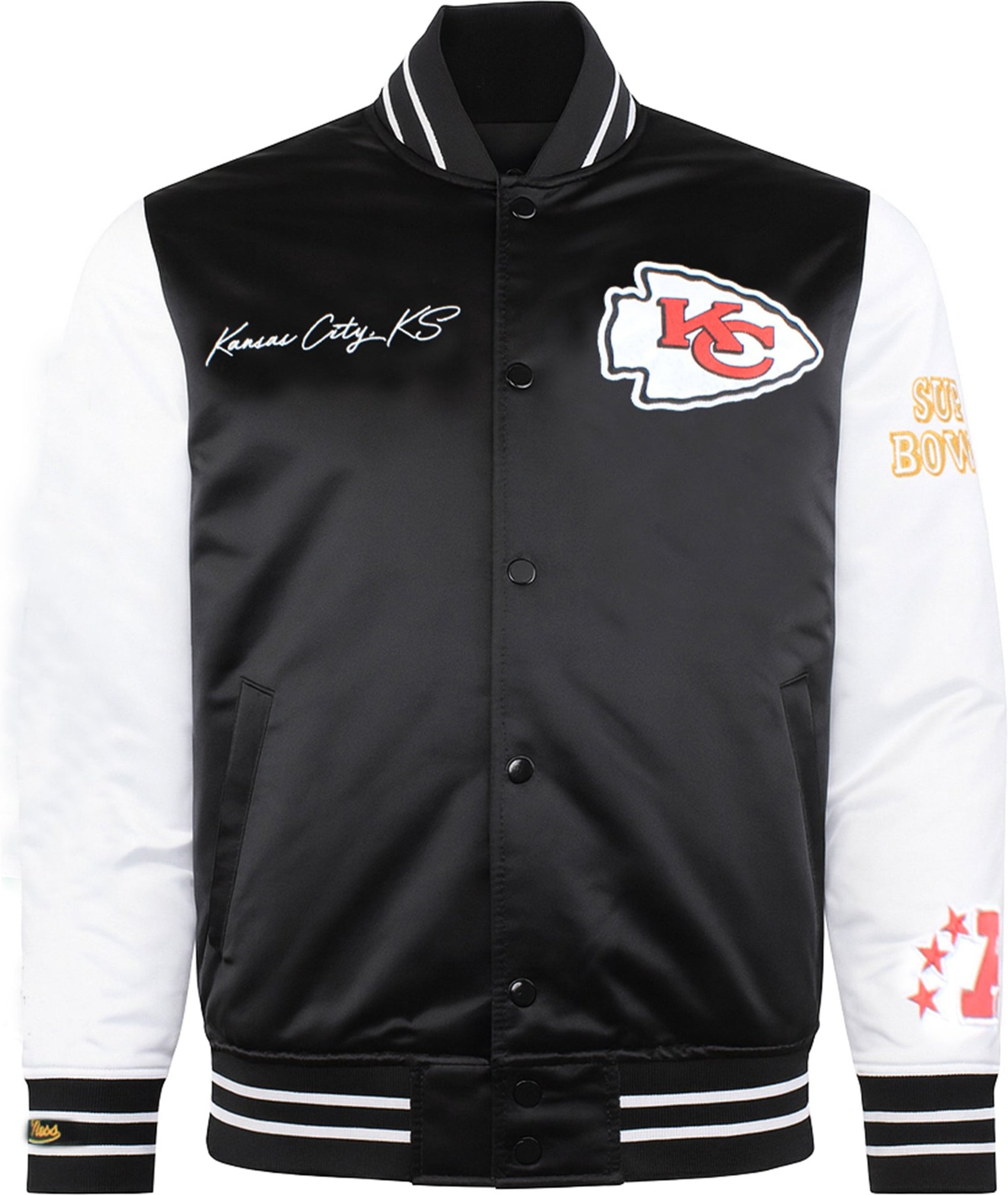 Mitchell & Ness NFL Kansas City Chiefs Herren Satin Bomberjacke