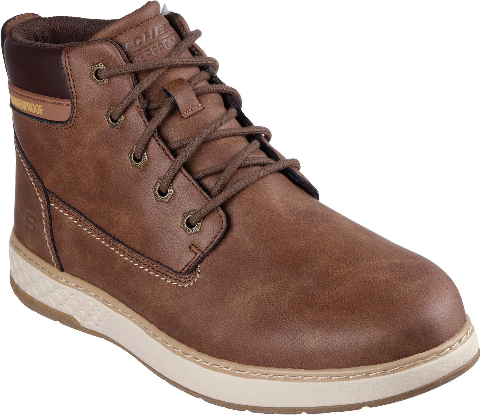 Thumbnail - Skechers Garlan Deno Polyurethan Herren Braun Stiefeletten