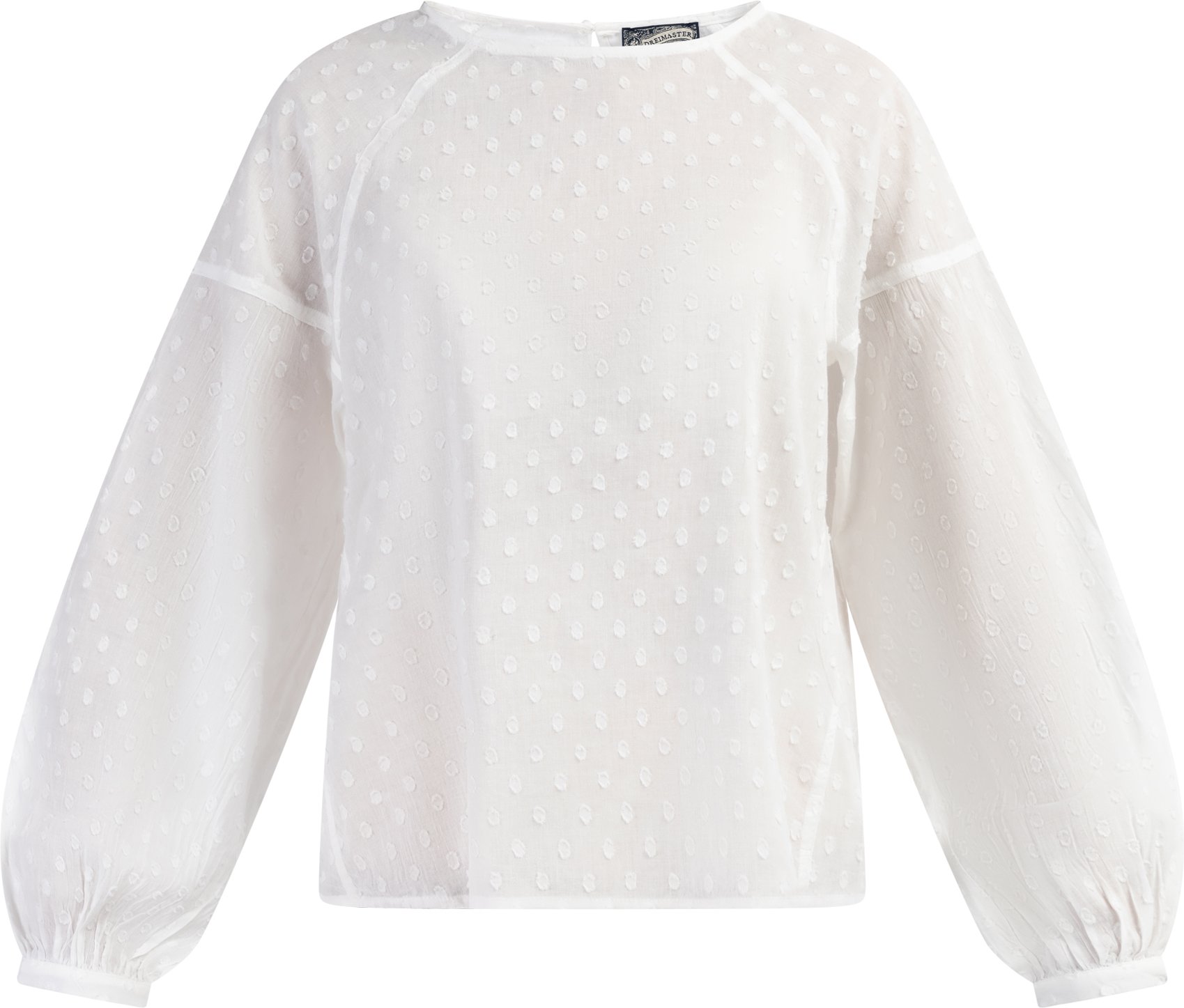 Thumbnail - Dreimaster Bluse Damen Wollweiss